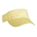 Laundered Chino Twill Visor with Hook and Loop Closure (Lemon Yellow)